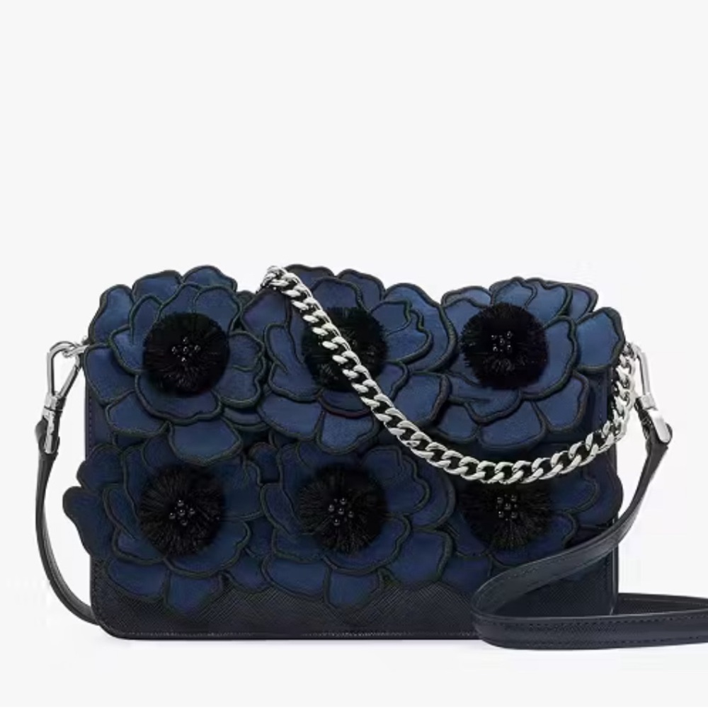 kate spade Navy Floral Appliqué Crossbody Bag